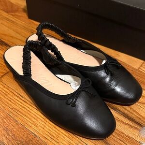 Zoe ballet scrunched-strap slingback flats